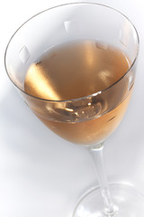 Glass of rose wine