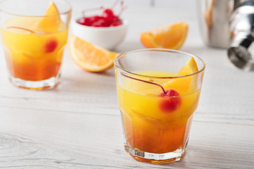 Fresh home made Mai Tai cocktails