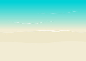 Beach background seamless top view vector illustration, sea coast and beach sand backdrop