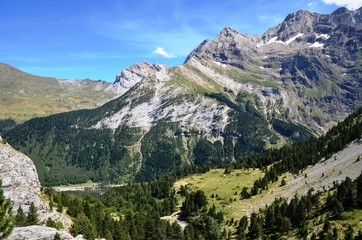 Entrée vers le Cirque de Gavarnie par Entortes et Estugues, été 2016