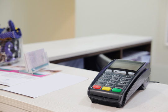 The image of a plastic card reader
