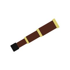 Antique telescope icon in flat style on a white background vector illustration