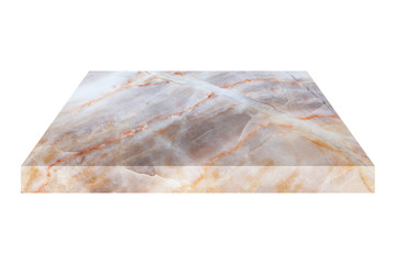 square marble plate isolated on white