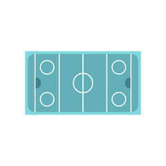 Ice hockey rink icon in flat style on a white background vector illustration