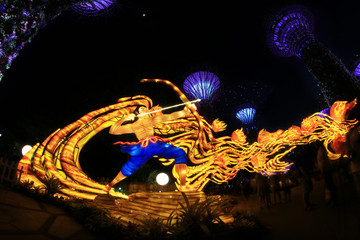 Mid-Autumn Lantern festival at Gardens by the bay