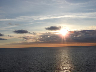 Beautiful sunset at the tip of Norway