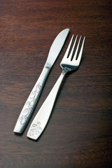 Silverware on table