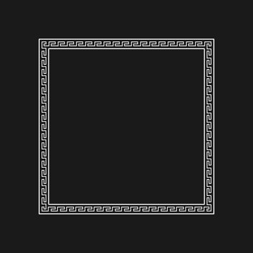 Greek style ornamental decorative frame pattern isolated. Greek Ornament. Vector antique frame pack. Decoration element patterns in black and white colors. Ethnic collections. Vector illustrations.