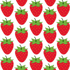 Strawberry fruit background. Organic and healthy food theme. Colorful design. Vector illustration