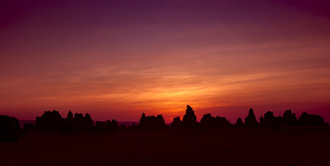 Obraz premium Sunset at Lac Abbe