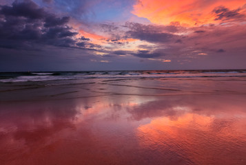 Sunset on Baga beach. Goa