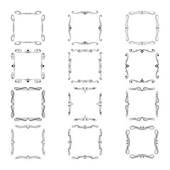 Bunch of simple and elegant square frames design templates.