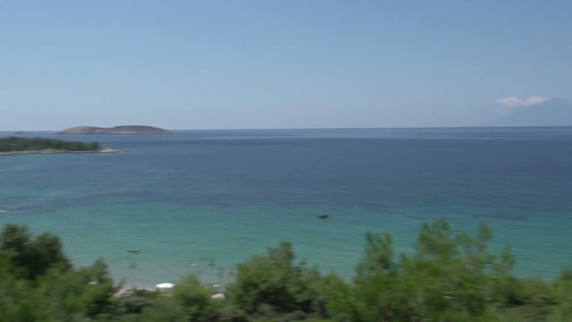 Pan coastline alyki Thassos Greece