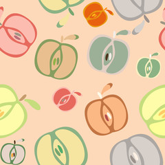 Seamless nice background with apples