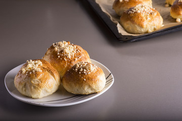 homemade brioches on a plate
