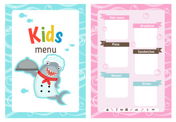 Kids menu design
