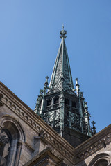 Fototapeta na wymiar Saint Peter Cathedral Tower in Geneva