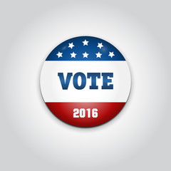 Badge Vote. US presidential election