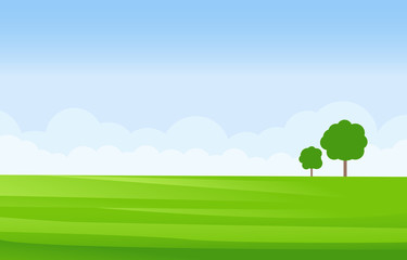 Fototapeta premium Green Landscape Vector