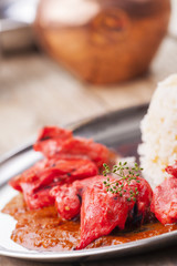 indian chicken tikka masala with rice