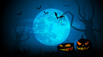 Fototapeta premium Halloween, zucche, zucca, paura, tutti i santi