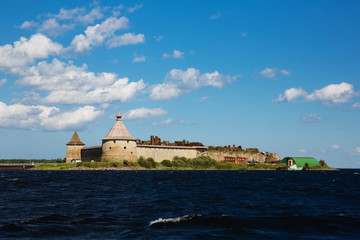 Fototapeta na wymiar Castle Nut in Schlisselburg, Saint-Petersburg, Russia