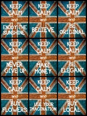 Photo collage of various Keep Calm Messages