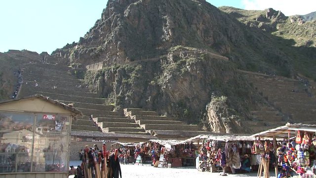 Typical Peruvian market in Ollantaytambo