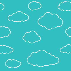 Clouds Seamless Pattern Background