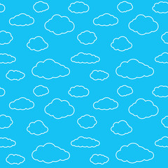 Clouds Seamless Pattern Background