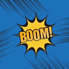 Boom comic book cartoon template