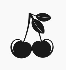 Cherry icon vector