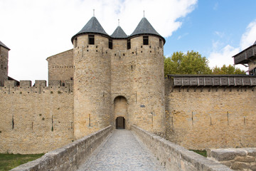 Fototapeta na wymiar Cité de Carcassonne - Le Château comtal - Aude