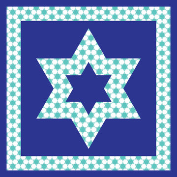 patterned Jewish star