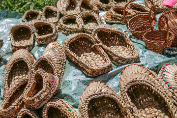 Russian bast shoes