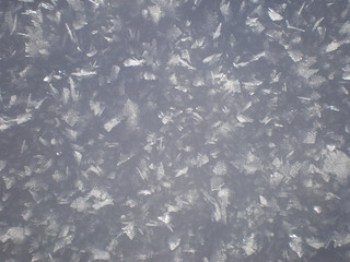 Close up of snow, with visible snow crystals