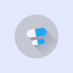 pill icon. flat style