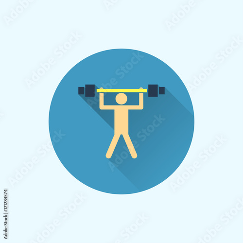 "weight lifting icon. flat style" Imágenes de archivo y vectores libres de derechos en Fotolia