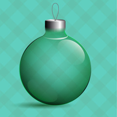 Transparent Christmas ball. Glass Christmas tree Toy. Red transparent ball isolated. Elements of Christmas design