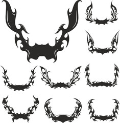 Set of flaming wreaths © Rorius