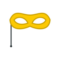 Carnival mask icon in flat style isolated on white background. Events and parties symbol vector illustration