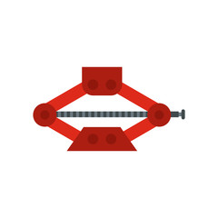Car jack icon in flat style isolated on white background. Tool symbol vector illustration