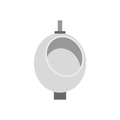 Urinal icon in flat style isolated on white background. Sanitary symbol vector illustration