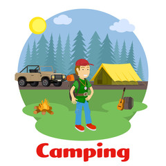Camping and hiking concept