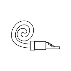 Pipe tongue icon in outline style isolated on white background. Toy symbol vector illustration