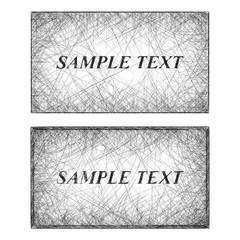 Monochrome line art business card templates