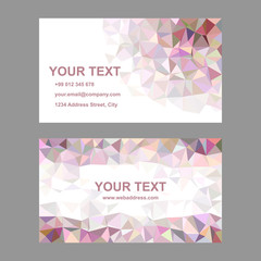 Multicolor triangle design business card template