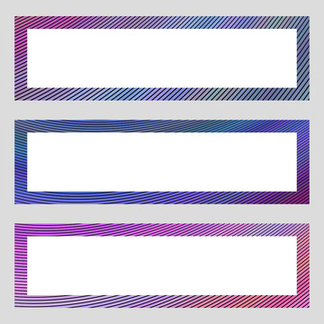 Set of colorful design banner frames