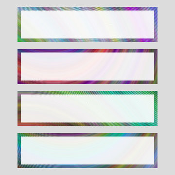 Set of colorful banner frames