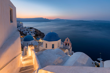 Blue domes at Oia , Santorini

